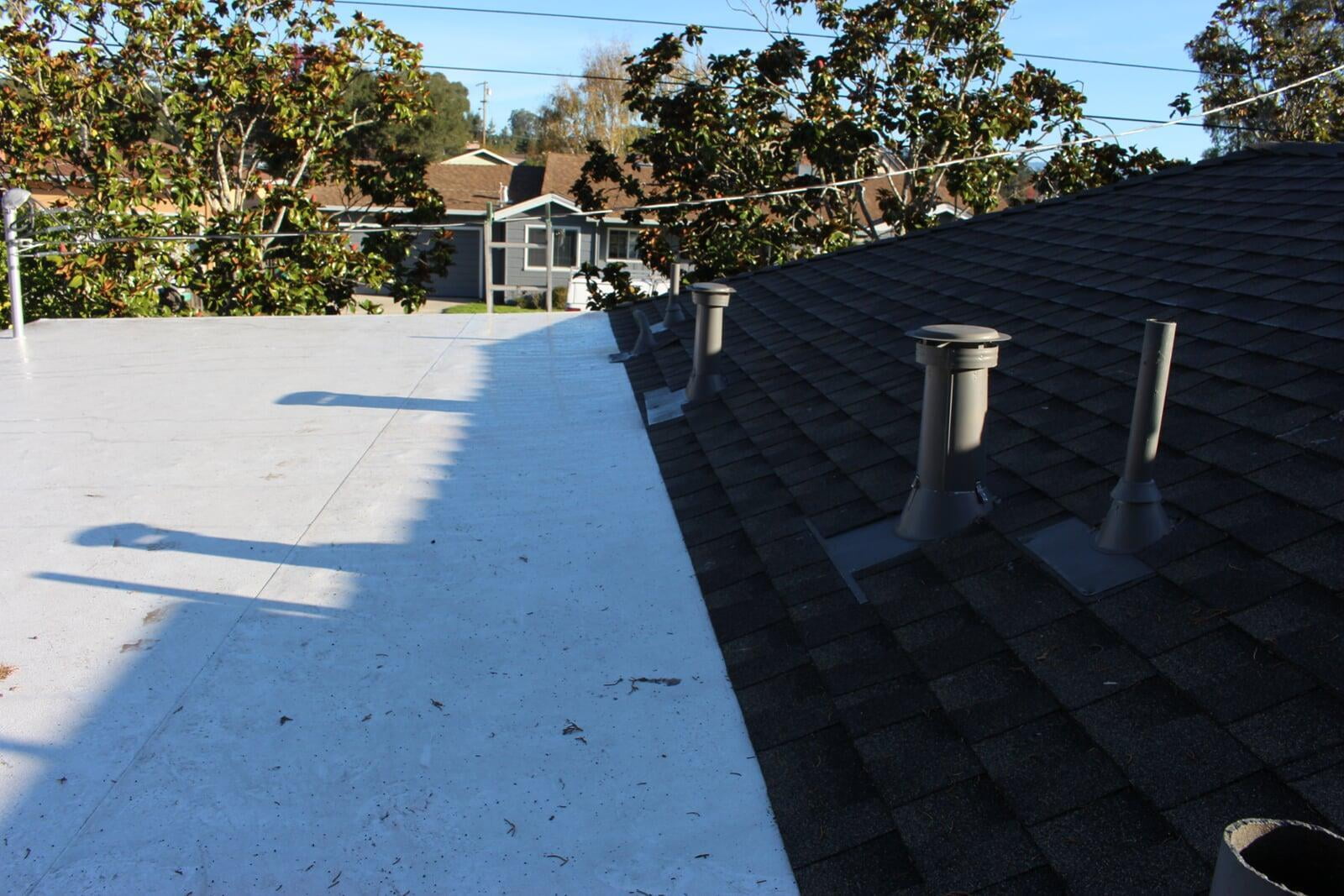 composition flat residential roofing