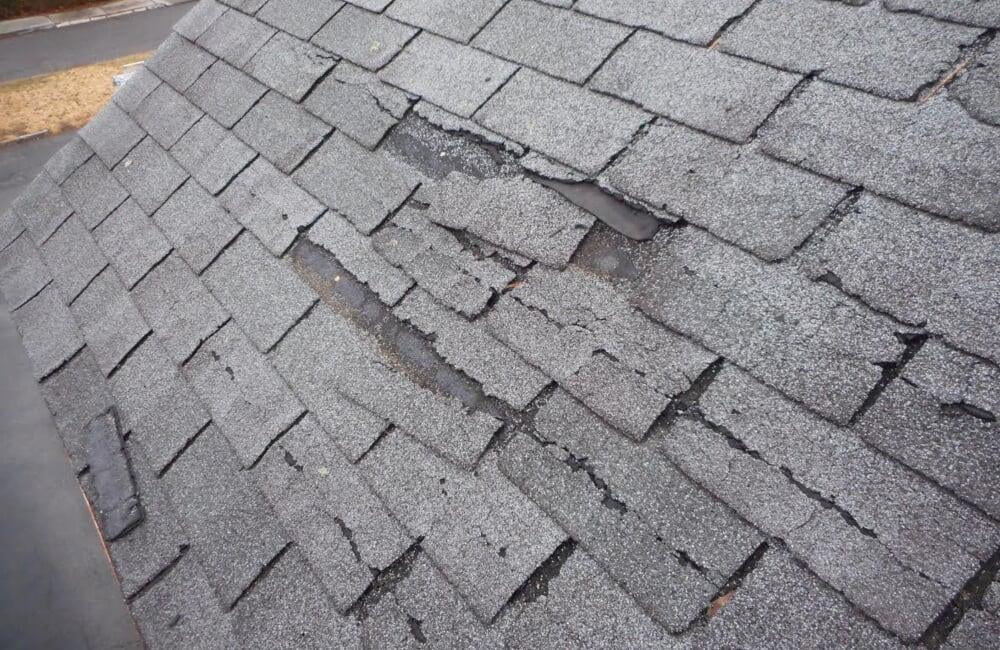 Broken shingles