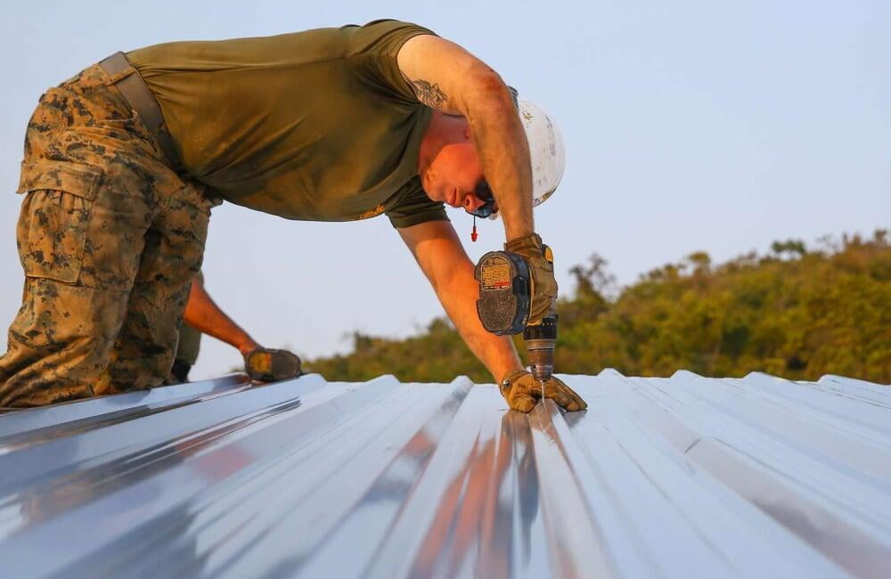 New roof installation