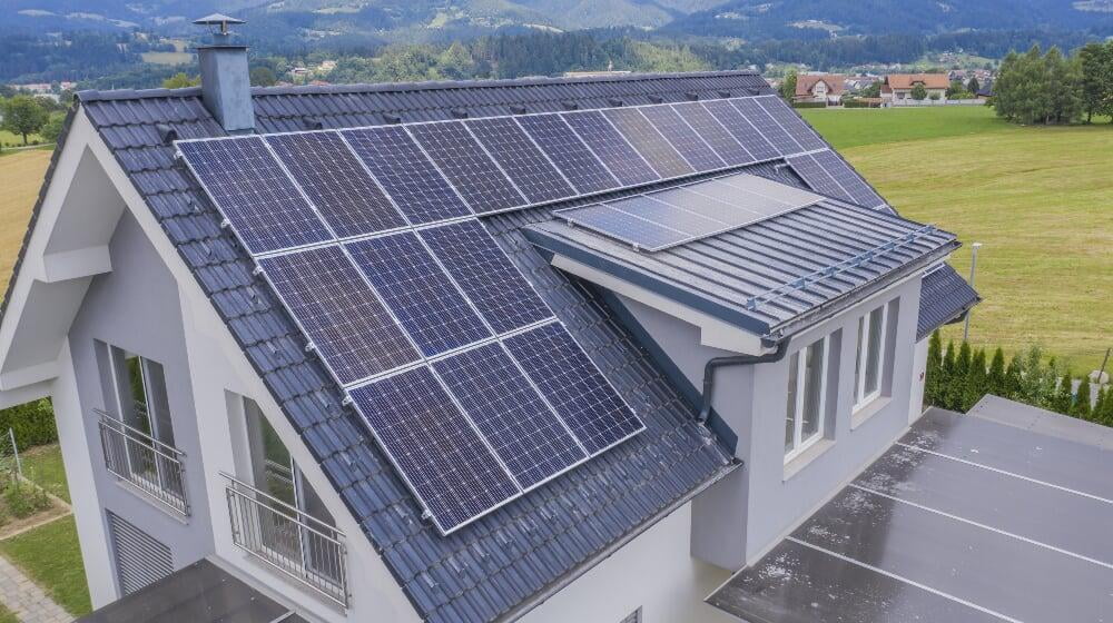 roof with solar panels