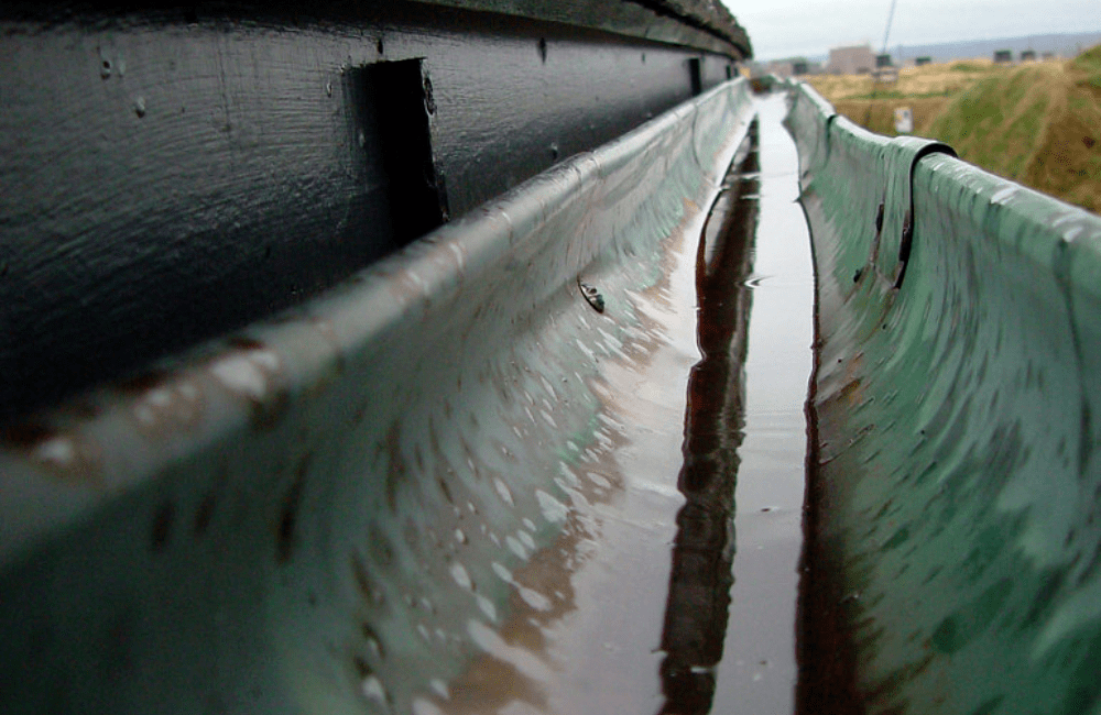 standing water in gutter