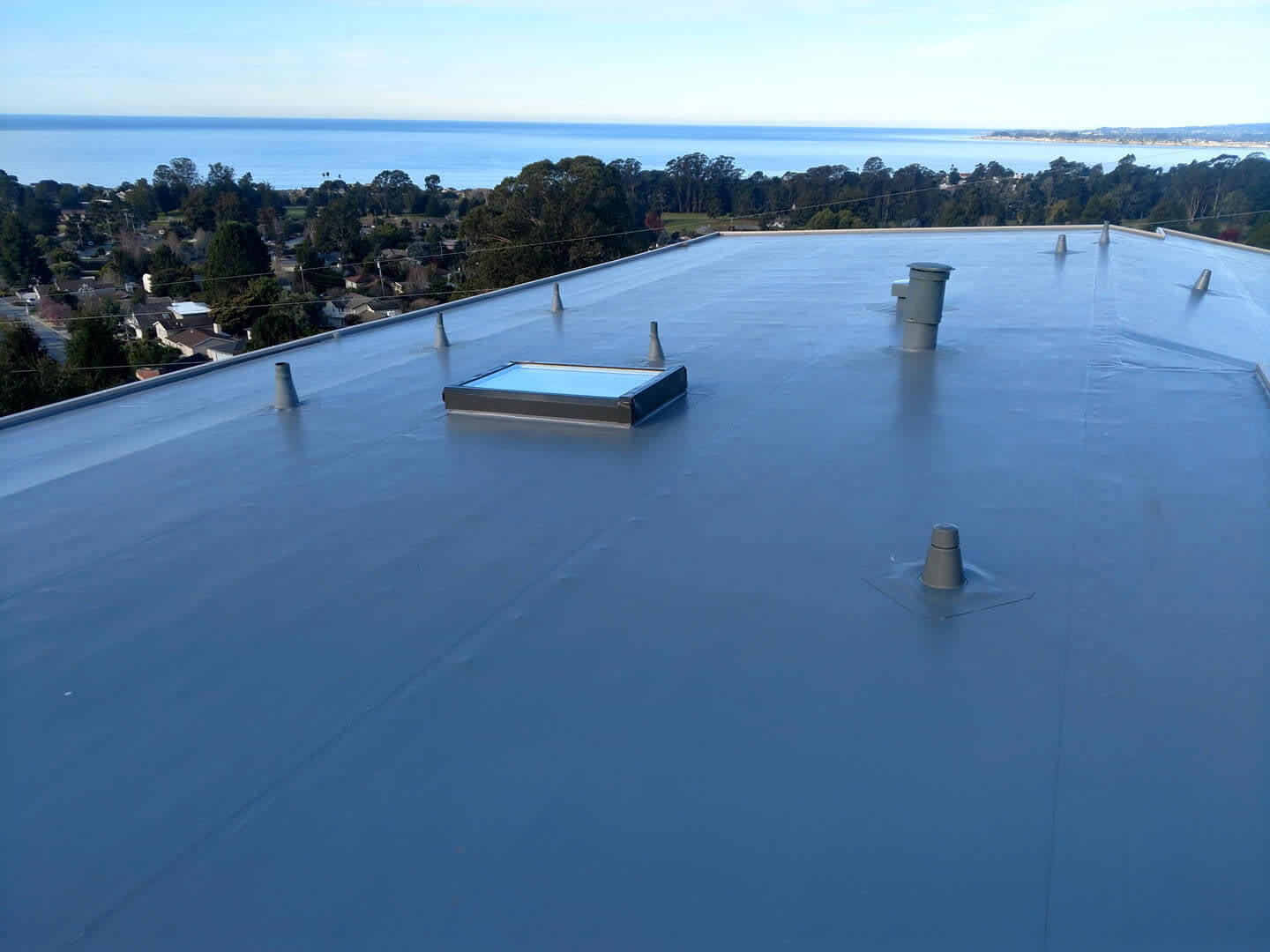 Flat re roof – IB 50 mil Grey